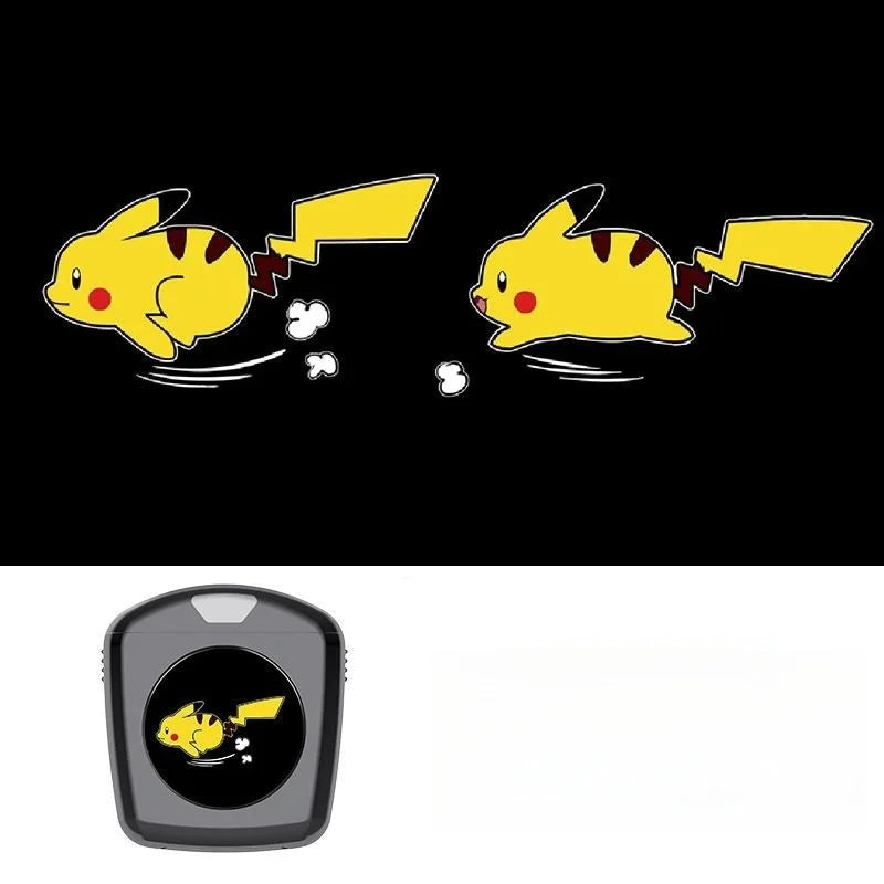 Pokemon Pikachu Car Welcome Light Anime Cars Door Projection Lamp Safety Signal Lamp Atmosphere Light Car Decoration Kid Gift
