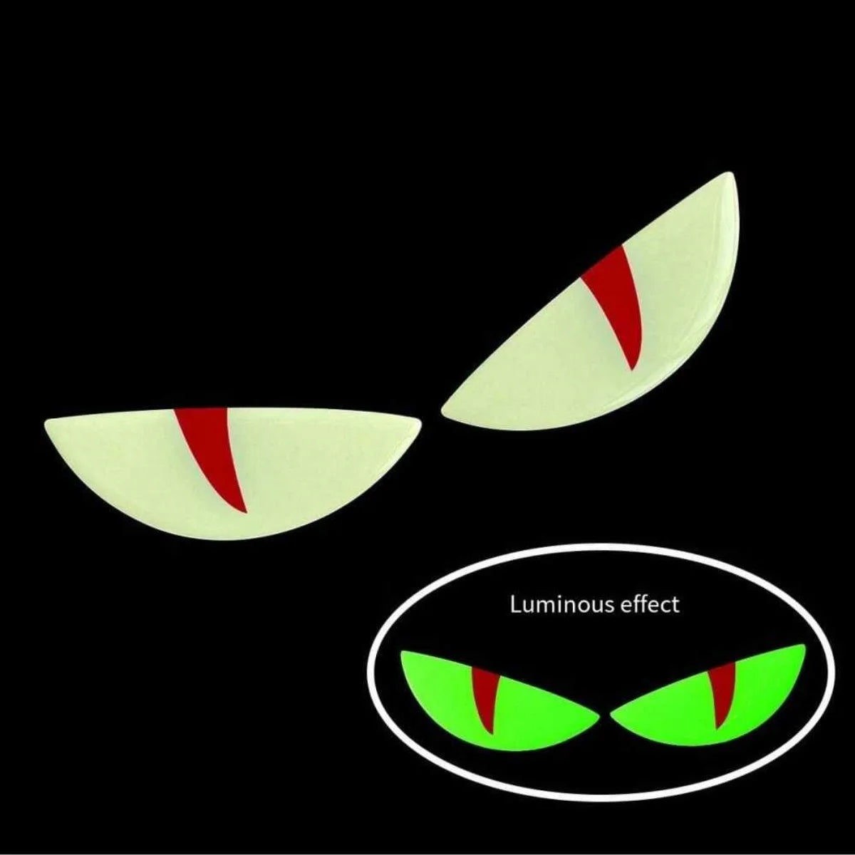 3D Luminous Vinyl Motorcycle Reflective Sticker Cute Eyes Scooter Windshield Decal Accessories For BMW Honda Yamaha Suzuki Vespa