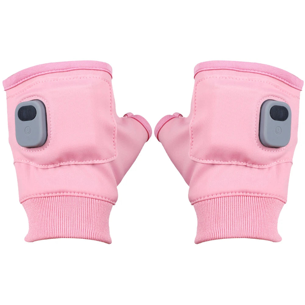 Rechargeable Heated Gloves 360 Degree Heating Thermal Heated Gloves Windproof Touchscreen for Outdoor Hiking Cycling