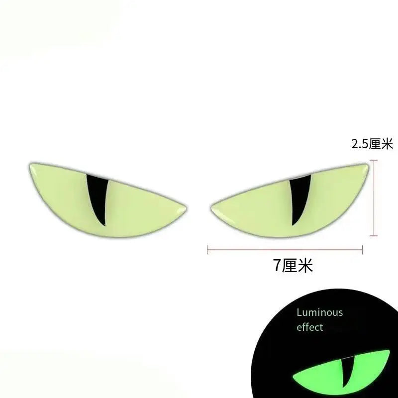 3D Luminous Vinyl Motorcycle Reflective Sticker Cute Eyes Scooter Windshield Decal Accessories For BMW Honda Yamaha Suzuki Vespa