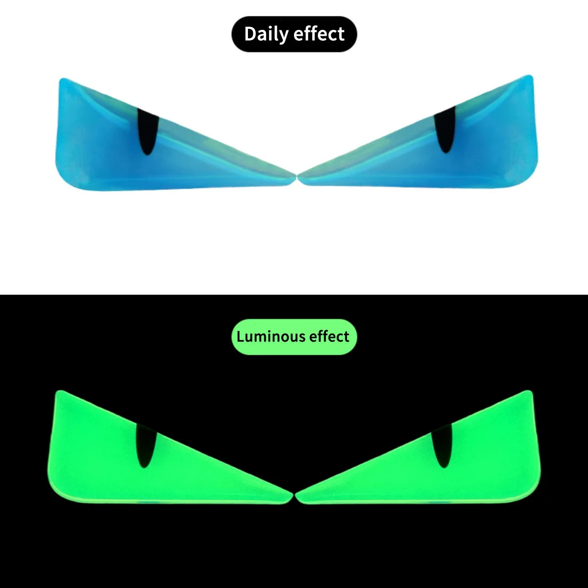 3D Luminous Vinyl Motorcycle Reflective Sticker Cute Eyes Scooter Windshield Decal Accessories For BMW Honda Yamaha Suzuki Vespa