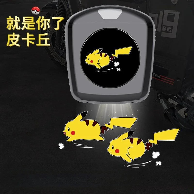 Pokemon Pikachu Car Welcome Light Anime Cars Door Projection Lamp Safety Signal Lamp Atmosphere Light Car Decoration Kid Gift