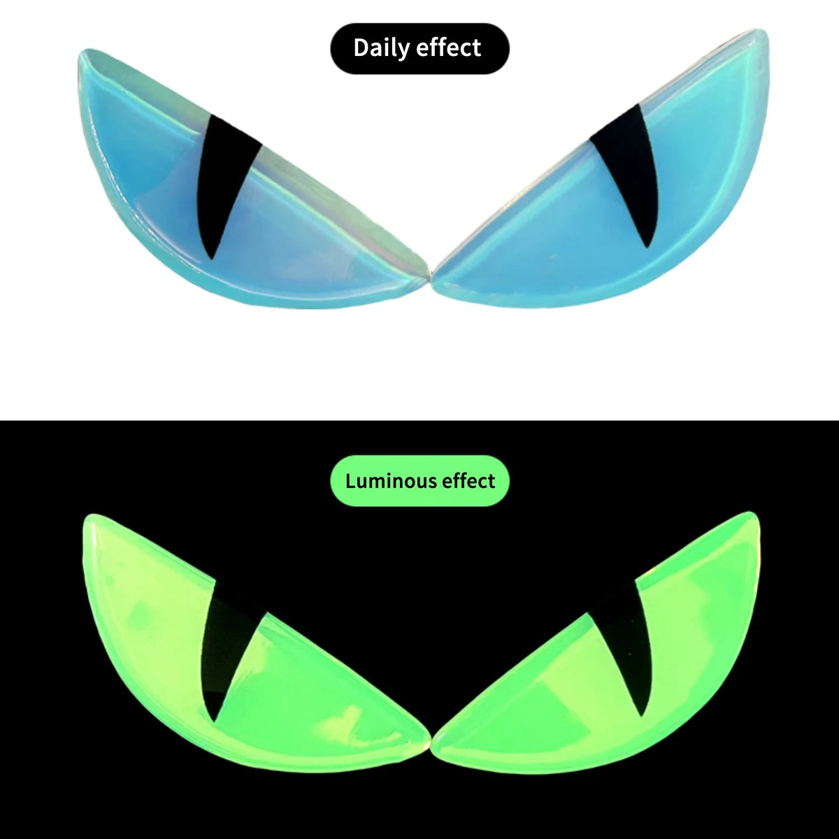 3D Luminous Vinyl Motorcycle Reflective Sticker Cute Eyes Scooter Windshield Decal Accessories For BMW Honda Yamaha Suzuki Vespa
