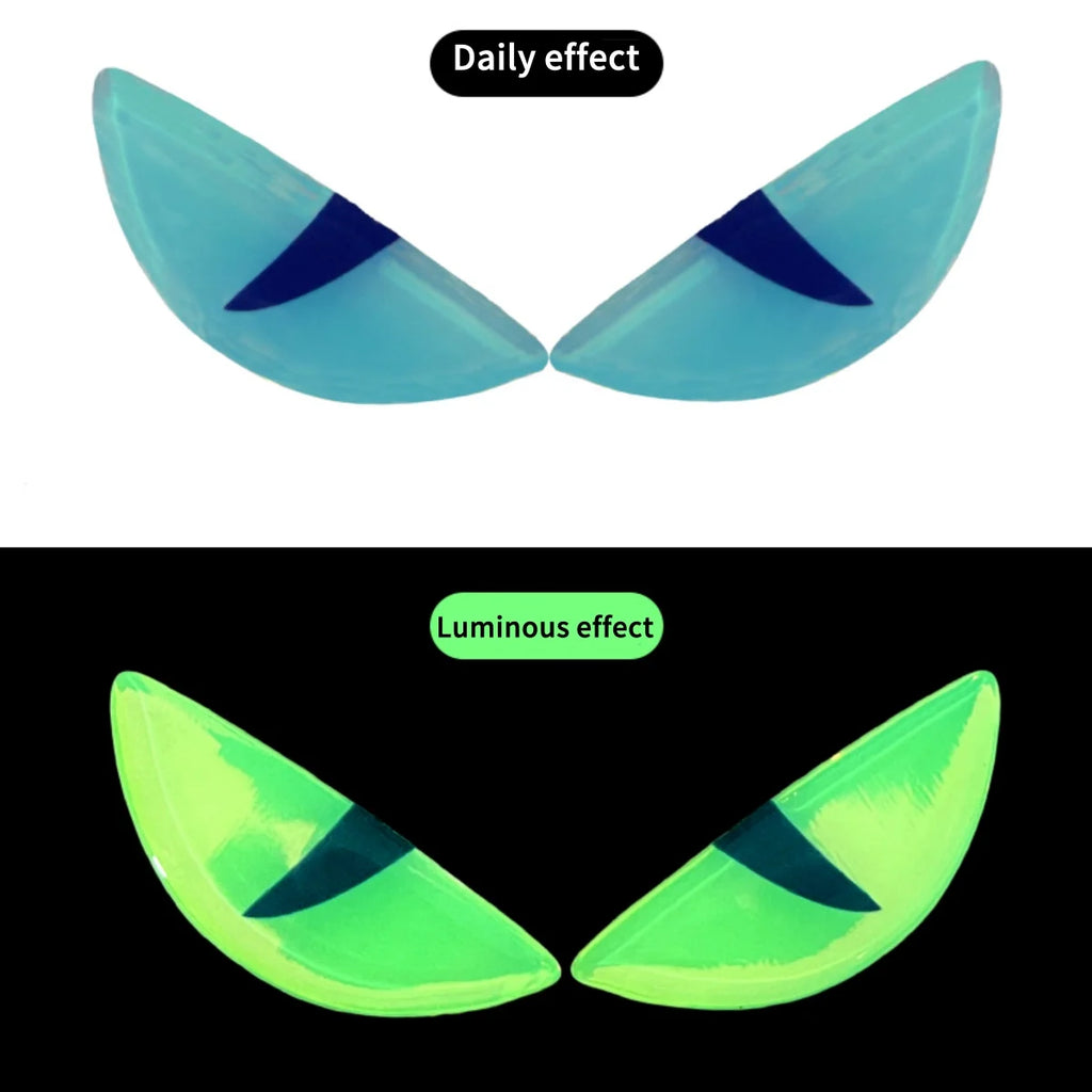 3D Luminous Vinyl Motorcycle Reflective Sticker Cute Eyes Scooter Windshield Decal Accessories For BMW Honda Yamaha Suzuki Vespa