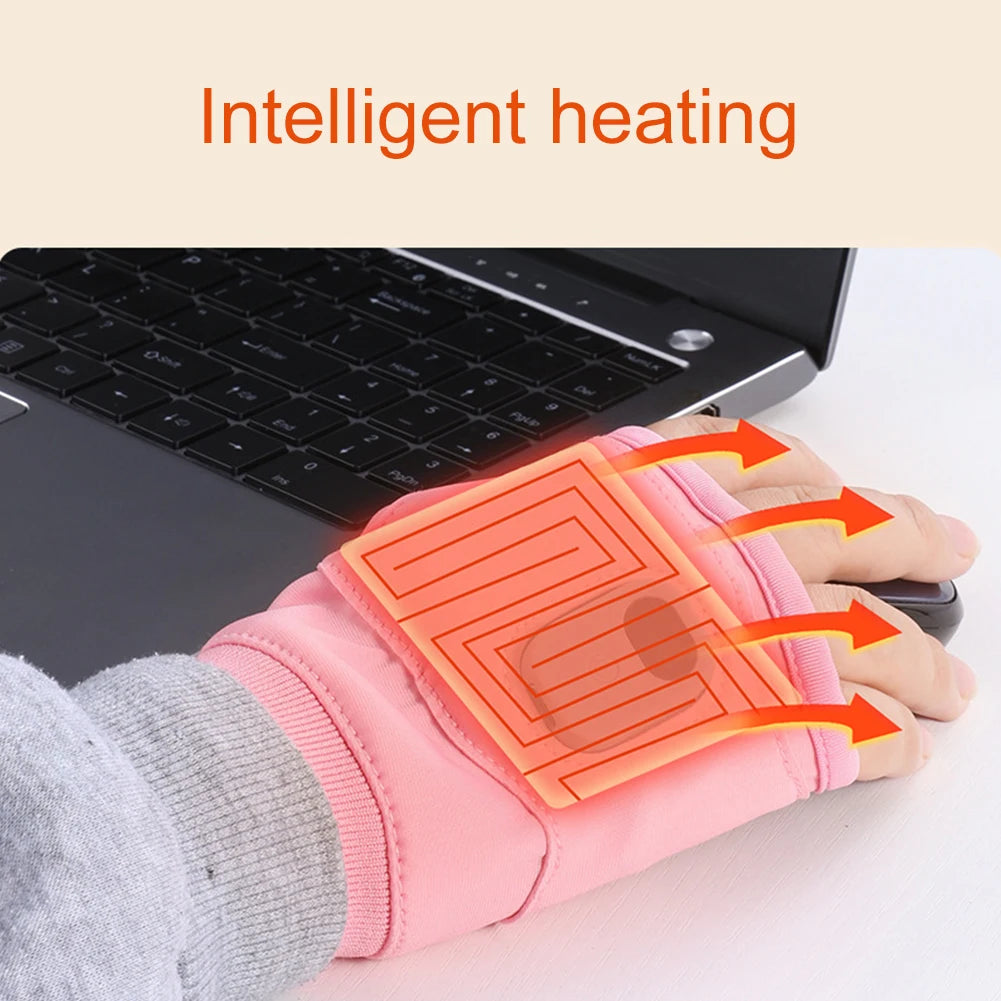 Rechargeable Heated Gloves 360 Degree Heating Thermal Heated Gloves Windproof Touchscreen for Outdoor Hiking Cycling