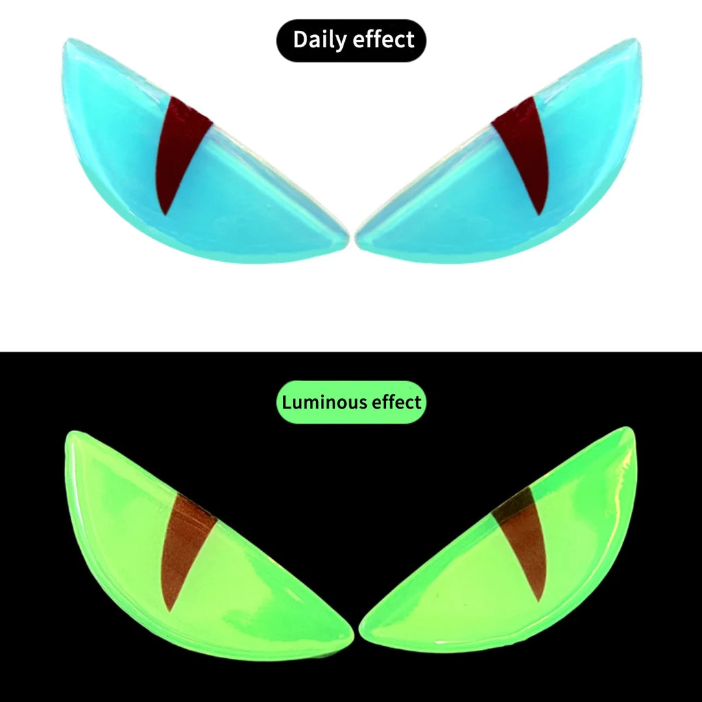 3D Luminous Vinyl Motorcycle Reflective Sticker Cute Eyes Scooter Windshield Decal Accessories For BMW Honda Yamaha Suzuki Vespa