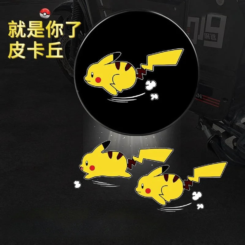 Pokemon Pikachu Car Welcome Light Anime Cars Door Projection Lamp Safety Signal Lamp Atmosphere Light Car Decoration Kid Gift